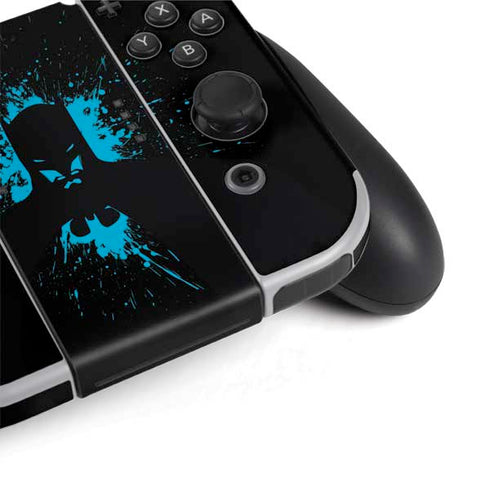 DC Comics Batman Blue Splash character shape Nintendo Switch OLED (2021) Skin